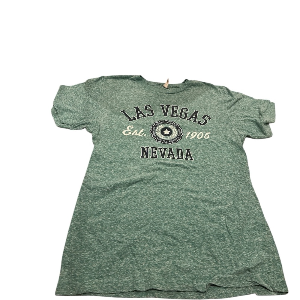 Las Vegas Pacific Tshirt Tee Women Short Sleeve Crew Neck Sz S Green